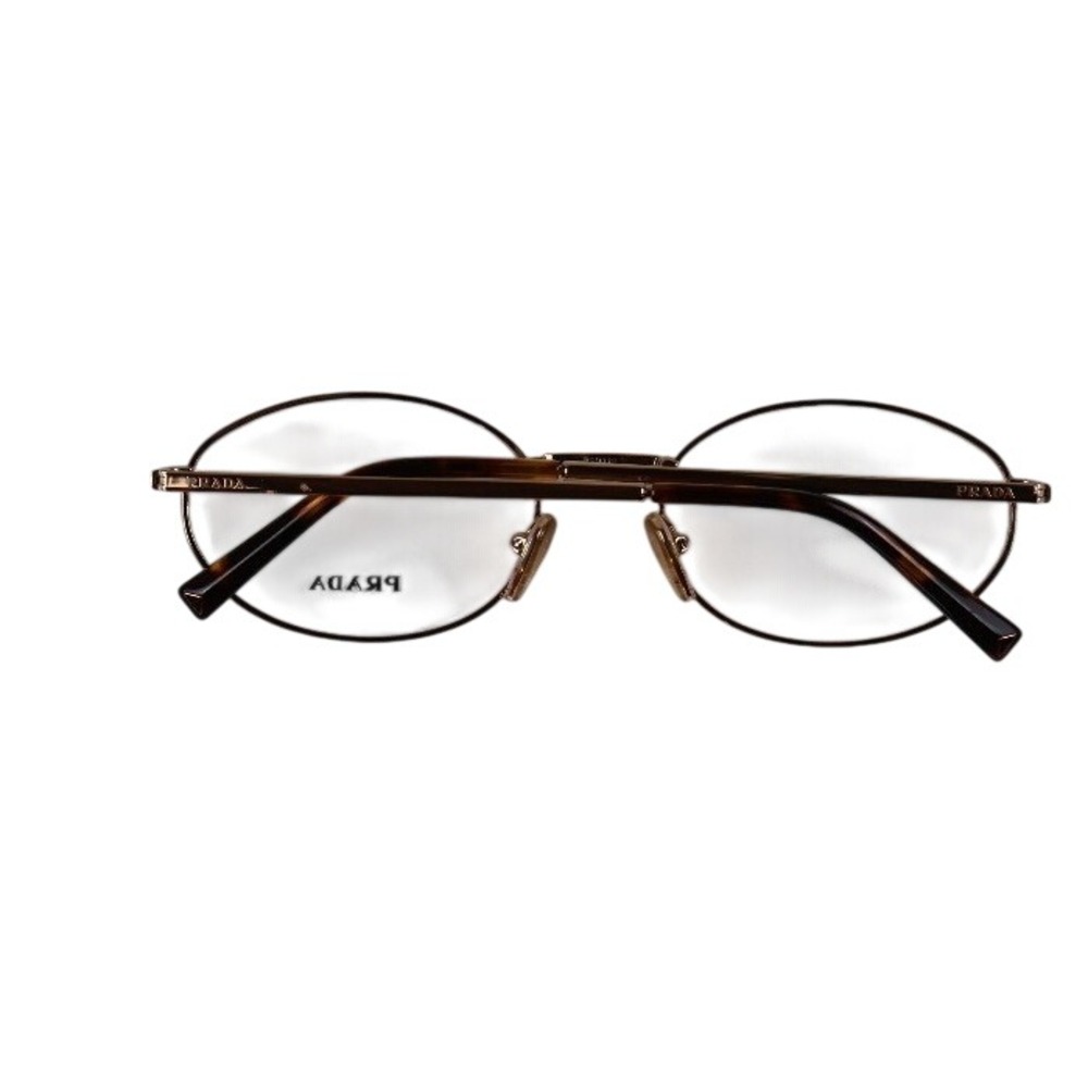 Prada Eyeglasses VPR A57 Gold Oval Frames Tortoiseshell 52-17 NEW MSRP 380